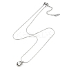 304 Stainless Steel Round Snake Chain Necklaces NJEW-Z044-01P-2