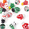 14Pcs Glass Beads LAMP-TA0002-07-3