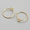 Brass Hoop Earrings Findings KK-WH0045-90A-G-2