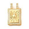 Brass Micro Pave Cubic Zirconia Pendants X-KK-U055-06B-01-1