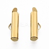 304 Stainless Steel Slide On End Clasp Tubes X-STAS-S115-01E-G-2