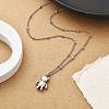 304 Stainless Steel Pendant Necklace NJEW-K255-22P-3