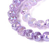 Anti-Tarnish Electroplate Glass Beads Strands GLAA-N064-8mm-08-4