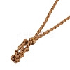 Braided Waxed Cord Empty Macrame Pouch Slider Necklace Making FIND-C061-01C-1