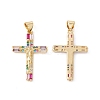 5Pcs Rack Plating Brass Micro Pave Cubic Zirconia Pendants ZIRC-SZ0004-95-1