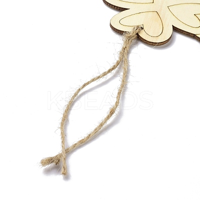 DIY Shamrock Wreath Unfinished Wooden Ornaments Blank Wooden Embellishments WOOD-C009-01-1