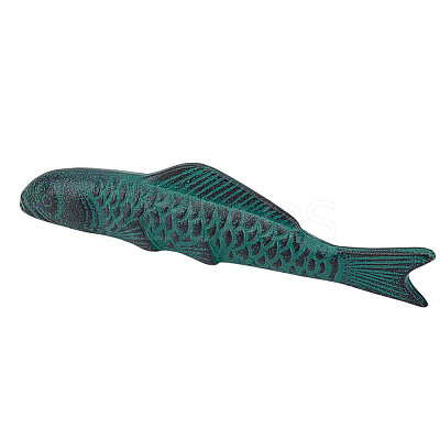 Fish Iron Chinese Calligraphy Paper Weight Cast AJEW-WH0455-138-1