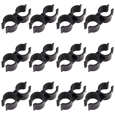 Plastic Double Pipe Clamps LS-FIND-WH0036-40-1