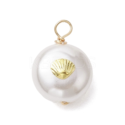 ABS Plastic Imitation Pearl Pendants PALLOY-JF02601-04-1