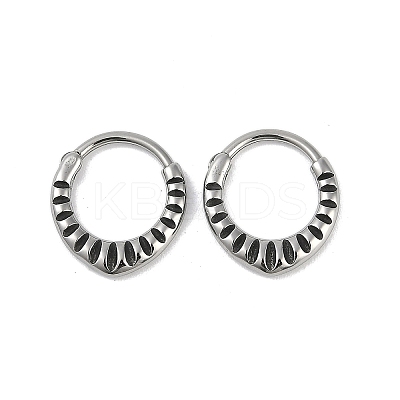 316 Surgical Stainless Steel Hoop Earrings EJEW-G416-29AS-1