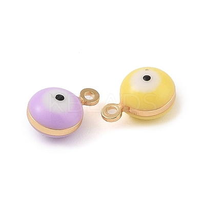Brass Enamel Pendants KK-Q816-01G-1