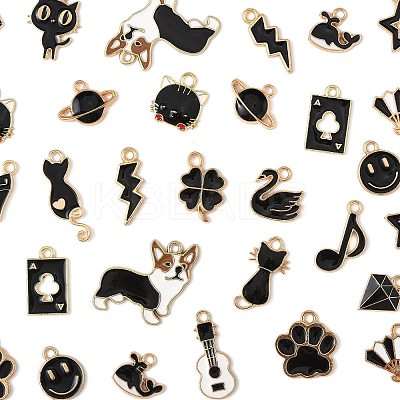 40Pcs 20 Styles Alloy Enamel Charms ENAM-FS0003-38B-1