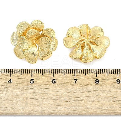 Brass Stud Earring Findings KK-Z099-05G-04-1