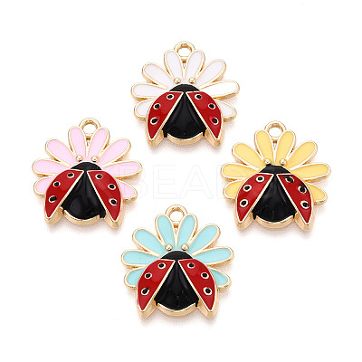Alloy Enamel Pendants ENAM-N064-02KCG-1