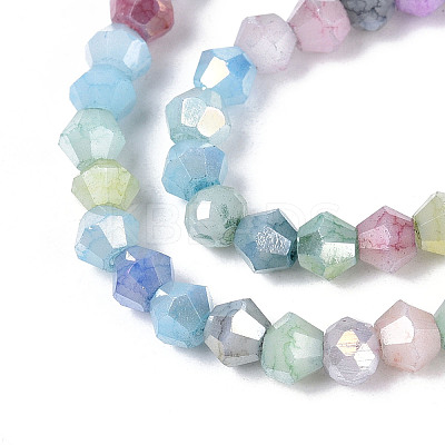 Ombre Effect Dyed Glass Beads Strands LS-GLAA-T025-4mm-09K-1