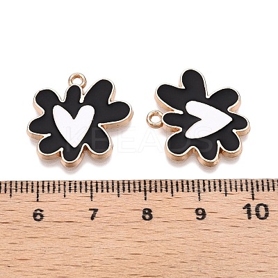 Rack Plating Alloy Enamel Pendants ENAM-N056-344-1