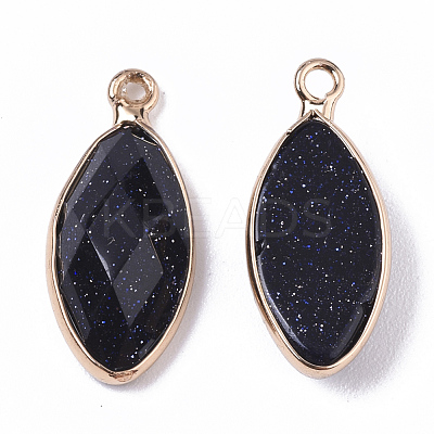 Synthetic Blue Goldstone Pendants G-T131-07A-1