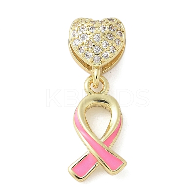 Brass Micro Pave Cubic Zirconia Pendants KK-K298-10A-G-1