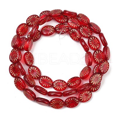 Czech Pressed Glass Beads GLAA-I061-24-1
