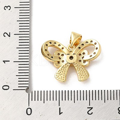 Rack Plating Brass Micro Pave Clear Cubic Zirconia Pendants KK-A206-05I-G-1