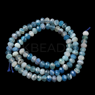 Natural Banded Agate Beads Strands G-D344-A34-06-1