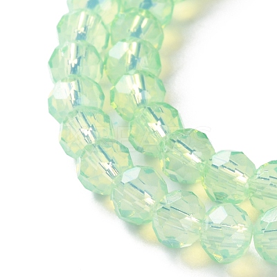 Baking Paint Transparent Glass Beads Strands DGLA-A034-J6MM-D02-1