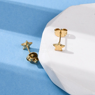 304 Stainless Steel Stud Earrings EJEW-Z134-04G-1