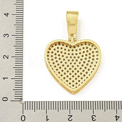 Rack Plating Brass Pave Cubic Zirconia Pendants KK-U029-10G-03-1