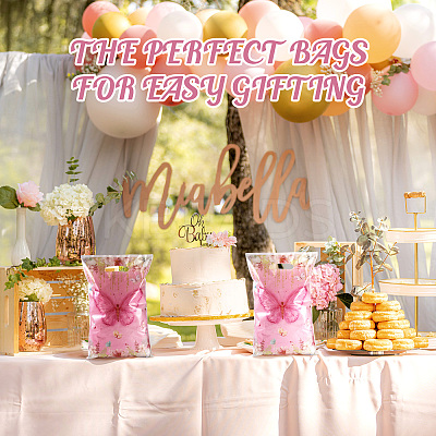 10Pcs Rectangle with Butterfly Pattern Paper Gift Bags CARB-TAC0002-04-1