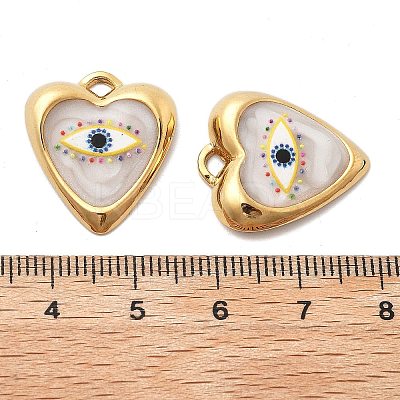 IP Plating(IP) 304 Stainless Steel Enamel Pendants STAS-A103-01G-04-1