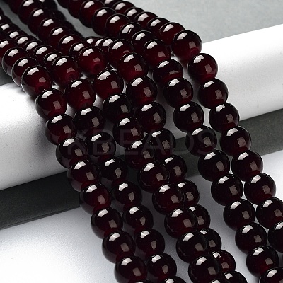 Imitation Jade Glass Beads Strands DGLA-S076-8mm-39-1