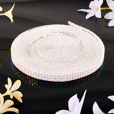 3 Yards Resin Self Adhesive Sewing Trim Hotfix Rhinestone Tape DIY-TA0013-15B-1