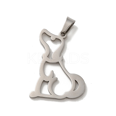 Non-Tarnish 304 Stainless Steel Pendants STAS-O005-15P-1