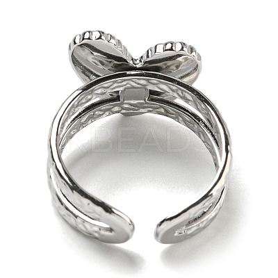 304 Stainless Steel Open Cuff Rings RJEW-C079-08P-1