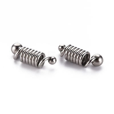 Tarnish Resistant 304 Stainless Steel Coil Cord Ends STAS-T052-37P-1
