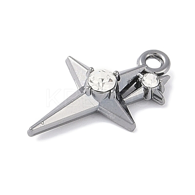 Rack Plating Alloy Crystal Rhinestone Pendants PALLOY-F018-18B-01-1