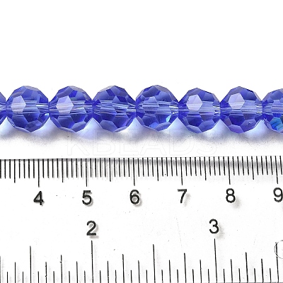 Electroplate Transparent Glass Beads Strands EGLA-A035-T10mm-L14-1