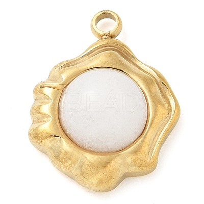 Natural White Agate Pendants STAS-K291-03B-01-1