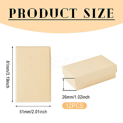 Rectangle Cardboard Paper Jewelry Box CON-TAC0015-01B-1