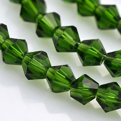 Faceted Bicone Glass Beads Strands X-EGLA-P017-4mm-11-1