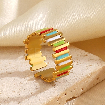304 Stainless Steel Cuff Open Rings for Women RJEW-I113-02G-04-1