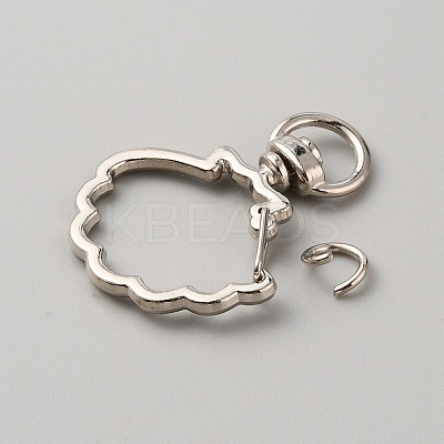 Alloy Swivel Clasps PALLOY-WH0104-16D-P-1