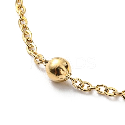 304 Stainless Steel Satellite Chain Necklace for Women NJEW-A008-01G-1