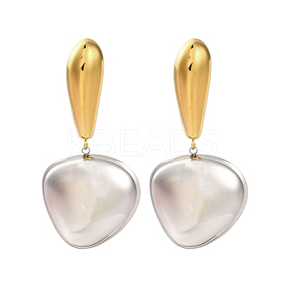 304 Stainless Steel Dangle Stud Earrings EJEW-K296-02GP-01-1