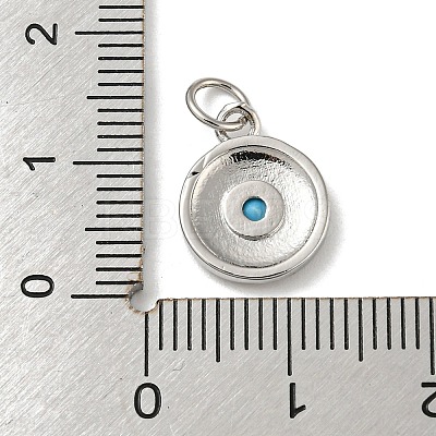 Rack Plating Brass Deep Sky Blue Micro Pave Deep Sky Blue Cubic Zirconia Pendants KK-A200-15P-1
