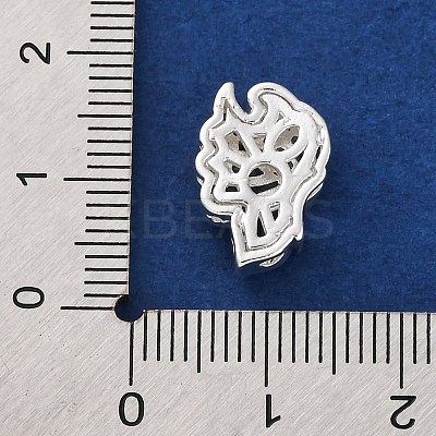 Rack Plating Brass Micro Pave Cubic Zirconia Beads KK-Z082-10S-1