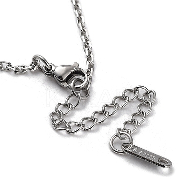Non-Tarnish 304 Stainless Steel Cable Chain Necklace NJEW-D045-12P-1