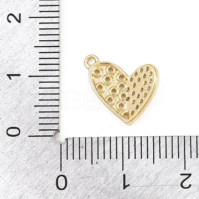 Valentine's Day Brass Micro Pave Clear Cubic Zirconia Charms KK-D225-08G-1