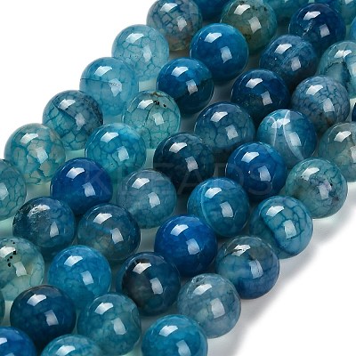 Dyed Natural Agate Beads Strands G-G203-10I-12mm-1