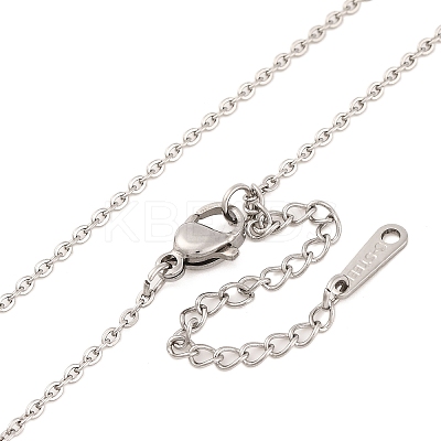 Non-Tarnish 304 Stainless Steel Heart Pendant Necklaces for Women LS-EJEW-Z044-01P-1